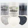 CIYOWTA 300G/10.58oz Glitter, Extra Fine Glitter, Resin Glitter Powder, Fine Glitter for Crafts, 3 Color Glitter Sets, DIY Glitter Tumbler Painting Art Craft, Hair Face Body Nail Glitter