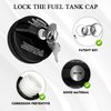 BEYPOVK Locking Gas Cap, Lock Fuel Tank Cover With 2 Keys Compatible with Chevy Silverado Camaro, Toyota 4Runner, Cadillac, Nissan Mazda, Replace #10504 77300-47020 (Black)