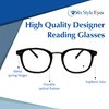 In Style Eyes Modern Reading Glasses - Full-rimmed, Classic Oval Style, Lightweight Frame with Metal Spring Hinges - Emerald - 3.0x