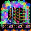 Winrayk Neon Party Decorations Glow in the Dark Party Supplies, Neon Balloon Arch Kit with Hanging Swirl Crepe Paper Streamer Paper Garland, Adult Teen Kids Girls Boys Neon Birthday Party Decorations