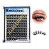 Hannahool 120pcs D Curl Individual Wide Stem Cluster DIY Eye Lashes Extensions Mixed 10-12-14-16mm/14-16-18mm/12-14-16mm Makeup Dramatic Volume Lashes (mixed 14-16-18mm)