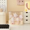 AOWIS Transparent Doll Display Box, Stackable Doll Blind Box, Doll Display Stand for Pop Mart Lego Collectibles Action, Dust-Proof, All-Round Display of Dolls Lego (Step)