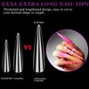 Long Stiletto Nail Tips, AITRAI 504pcs 3XL Extra Long Stiletto Nail Tips Full Cover Acrylic Nail Tips for Nail Preffesional Pointy Shaped Flase Nail for Nail Art, 12 Sizes
