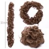 S-noilite Messy Hair Bun Extensions 32 inch Strip Type DIY Wrap Around Touseld Updo Hair Extensions Scrunchie Scrunchy Synthetic Hair Hairpiece Chignons for Women #6 Light Brown