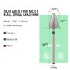 MelodySusie 3Pcs 8mm Diamond Pedicure Cone Drill Bits Set for Cracked Skin Corns Callus Removal, Feet Filing Nails For Manicure and Pedicure