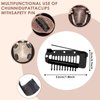 STFALI Chunni Clips, 12 pcs - Hair Pins for Styling Hair Extensions, Wigs, Hijabs - Includes Black, Brown, Gold, Silver