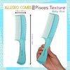 Allegro Comb 1004 Wide Tooth Detangling Hair Combs For Women, Stylists & Curly Hair Teasing Comb Mens Comb 1 Piece. (Baby Blue)