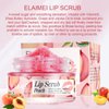 Lip Scrubs Exfoliator & Moisturizer, Lip Repair for Lush Soft Lips, Lip Moisturizer for Chapped Dry and Flaky Lips Treatment (Peach)