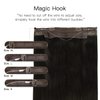 HOTBANANA Wire Hair Extensions, 16 inch 95g Dark Brown Fish Line Hair Extensions Real Human Hair Straight Invisible Wire Hair Extensions Remy Hair Extensions