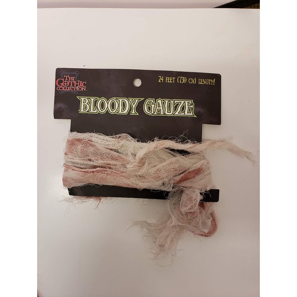 The Gothic Collection Bloody Gauze Halloween Decorations, 24 Feet