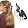 3.4 Inch Cow Hair Clips, Cellulose Acetate Hair Clips, French Design Cow Hair Claw Clips Cute Small Hairpins Hair Accessories for Women Girls