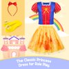 Meland Princess Dress Up - Dress Up Clothes for Girls with Princess Toys, Christmas Birthday Gift for Girls Age 3-8 Year Old (3 Princess with Shoes)