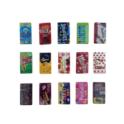 Nuanmu Miniature Drink Bottles Snacks Food Cake Dollhouse Decorations Pretend Play Kitchen Game Party Toys (Candy)