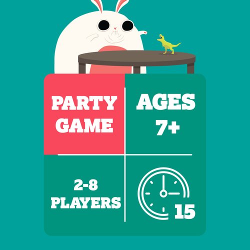 On a Scale of One to T-Rex by Exploding Kittens: A Card Game for People Who Are Bad at Charades - Family - Card Games for Adults, Teens & Kids