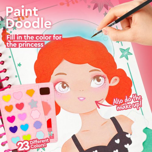 ROOCHKD Arts & Crafts Makeup Toy, Watercolor Painting Coloring Book Class Travel Activity Art Party Favors Birthday/Thank You/Exchange Gifts for Kids 3+, Gifts for New Year X-mas Stocking stuffers