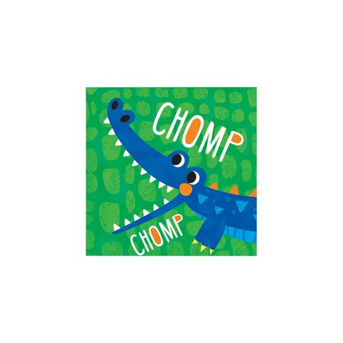 Alligator Birthday Party Chomp Chomp Beverage Napkins, 16 ct