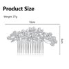 UAIAGM Wedding Hair Comb Side Crystal Bridal Headpiece with Pearls and Diamonds Elegant Rhinestone Hair Accessories for Brides Prom and Bridesmaids Women Girls Bridal Combs and Clips (Silver)