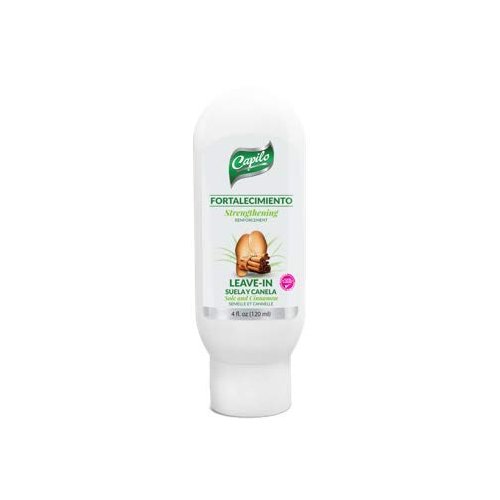 Capilo Sole and Cinnamon Strengthening Leave-In Conditioner (4 oz Bottle, 3-Pack); Mineral Oil Free, Petroleum Jelly Free