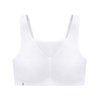 Full Figure Plus Size No-Bounce Camisole Sports Bra Wirefree #1066 White