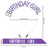 Birthday Sash Birthday Crown for Women, Birthday Girl Sash, Birthday Girl Crown, Purple Birthday Sash and Crown Rhinestone Headband Set, Happy Birthday Girl Princess Tiara Sash Accessories Gifts