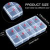 6 Pieces Nail Art Tip Storage Organizer Box with 10 Number Empty Spaces Transparent False Nail Tip Storage Case Container Clear Plastic Grid Box for Fingernail Crystal, Jewelry, Nail Accessories