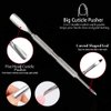 YGDZ Cuticle Pusher, 3PCS Gel Nail Polish Cuticle Remover Nail Cuticle Pusher Stainless Steel Manicure Pedicure Tools Metal Cuticle Peeler Scraper for Fingernails and Toenails