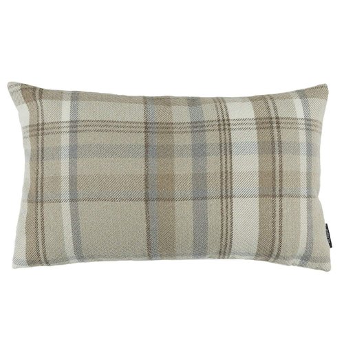 McAlister Textiles Natural Beige Heritage Tartan Decorative Throw Pillow Covers 24 x 16 Inches for Ranch & Country Cabin Decoration Scottish Plaid Machine Washable