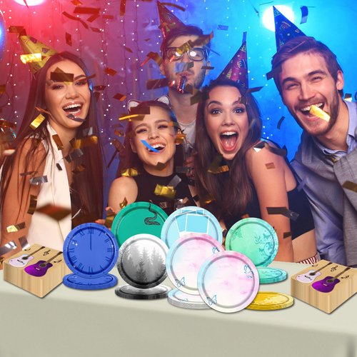 ASSEMBLY Birthday Tableware Set,60PCS Birthday Plates and Napkins Decoration Supplies Dinnerware for Theme Party Decoration