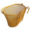 Basket with Hooks, Front, Removable, Wire mesh Small, Kids Bicycle Basket (Yellow/Orange)