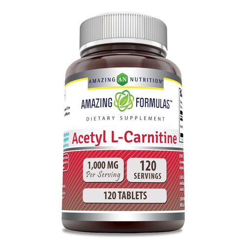 Amazing Formulas Acetyl L-Carnitine Supplement | 1000 Mg Per Serving | 120 Tablets Supplement | Non-GMO | Gluten Free | Made in USA
