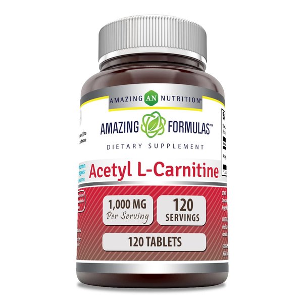Amazing Formulas Acetyl L-Carnitine Supplement | 1000 Mg Per Serving | 120 Tablets Supplement | Non-GMO | Gluten Free | Made in USA