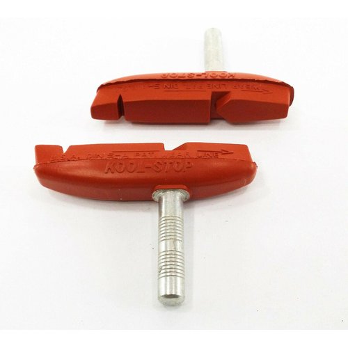 Kool Stop Cantilever Thinline, Cantilever Brake Pads, Non-Threaded Posts, Salmon, Red, Pair