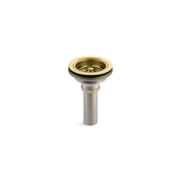 Duostrainer 8801-PB Sink Drain and Strainer with Tailpiece, Polished Brass