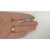 Generic Small silver metal blue stone alligator hair claw clip clamp fine hair