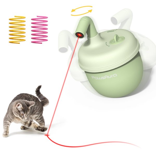 OFFBEATISM Cat Laser Toys, Automatic Cat Laser Toy Tumbler Design, Rechargeable Cat Laser Pointer 360°Irregular Rotation, 3 Modes Interactive Cat Toy for Indoor Cats of All Ages and Sizes (Green)