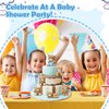 6 Pcs 3D Bear Cake Toppers Bear Cake Decorations Baby Shower Cake Decorations Bear Party Favors Bear Home Ornaments for Baby Shower Bear Theme Birthday Party Cake Supplies Boys Girl Gifts(Blue)