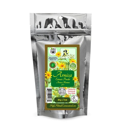 56g (2oz) ARNICAmfort Arnica Montana Extract Powder Extra Strength (High Concentration 50:1) - for Sore Muscle Joints Soothing, DIY Arnica Massage Cream, Bath Herbal Salts Soak, Hand Feet Body Soak