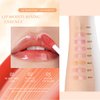 Hulyfw 4Pcs Hydrating Lip Glow Oil,Moisturizing Lip Oil Big Brush Head Long Lasting Hydrating Shimmery Transparent,Glass Lip Glow Oil Nourishing Repairing & Non-sticky Lip Gloss Makeup Set A