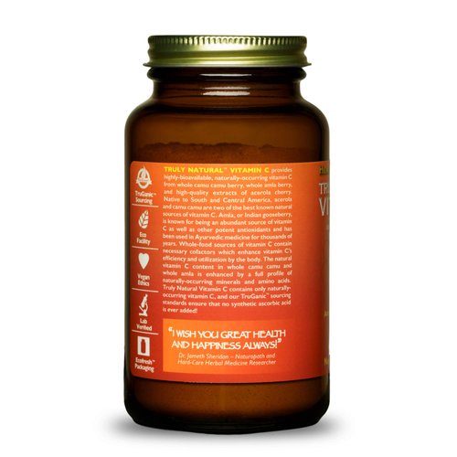 HEALTHFORCE SUPERFOODS Truly Natural Vitamin C - Immune Support Supplement with Camu Camu Berry - Vitamin C Supplement for Immune Health - Vegan, Non-GMO - 180 Grams, 30 Servings