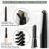 Browluxe Eye Brow Pencil, Ultra Thin Precision Eyebrow Pencil, Long Lasting, Waterproof Eyebrow Makeup, Nourishing Brow Definer Pencil in Shade Taupe