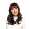 Rose bud Bangs Hair Clip in Bangs Hair Extensions Synthetic Flat Bang with Temples Front Face Fringe Bangs Hair Pieces for Women