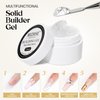 MIZHSE Solid Builder Gel for Nails, Non-Sticky Hard Gel Sculpting Gel, 3D Gel Nail Art Building Gel Carving Gel Modeling Gel Nail Extension Soak Off UV/LED Nail Art Salon Home DIY 15 g Clear