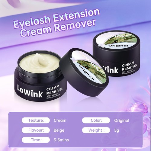 Eyelash Glue Remover Cream 5g Professional Grade Lash Adhesive Remover Sensitive Skin Lash Glue Remover Quickly and Low Irritation Lash Remover Eyelash for Salon Lash