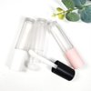COSIDEA 24 pcs Empty 5ml big brush Frosted lip gloss tube White round lipgloss tubes container with big doe foot wand