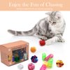 LASOCUHOO Cat Toys, 30 Packs Interactive Cat Toy Pack Including Cat Crinkle Balls, Cat Sparkle Balls, Spiral Springs for Most Cats