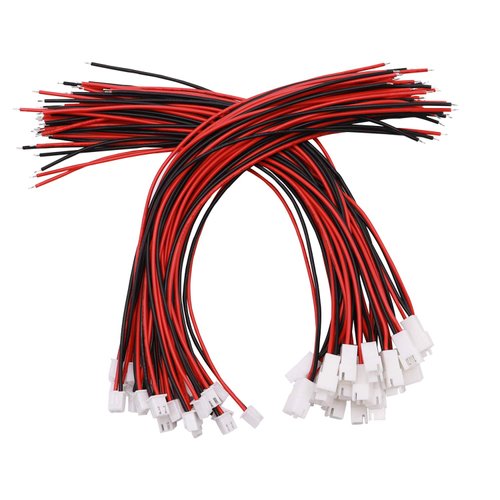 smseace 50Pack XH2.54mm Female/Male Connections Plug 2Pin Wire Cables 200mm xh2.54-2pin Connector jst Connector