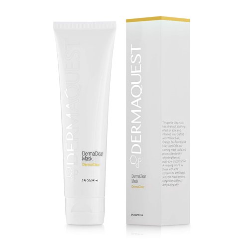 DermaQuest DermaClear Mask - Cleansing Facial Clay Mask - Acne Treatment & Blackhead Remover For Swelling Skin (2 oz)