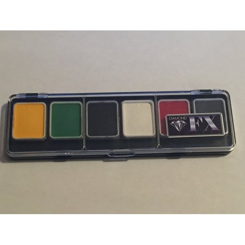 Diamond FX Essential 6 Color Face Paint Palette 6x6 Gram Refillable