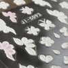 JMEOWIO 6 Sheets 3D Embossed Flower Butterfly Nail Art Stickers Decals Self-Adhesive Pegatinas Uñas 5D White Spring Floral Nail Supplies Nail Art Design Decoration Accessories
