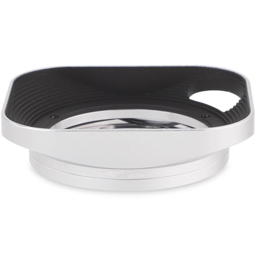 Haoge Square Metal Lens Hood for Voigtlander 35mm F2.0 35mm F1.5 28mm F2.0 Type I & II Ultron Aspherical Vintage Line VM Mount Lens LH-VM13P-W Silver Bayonet Design Replace LH-12 LH-4N